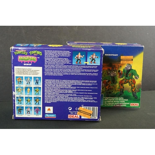 384 - Teenage Mutant Ninja Turtles - Two boxed Ideal Playmates Mutations figures to include Rocksteady and... 