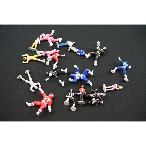 392 - Collection of around 30 plastic Power Ranger Micro Machines figures, circa 1990s, to include Red Pow... 