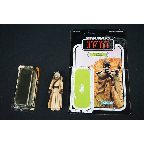 400 - Star Wars - Three original Return of the Jedi figures with backing cards and bubble, all opened, to ... 