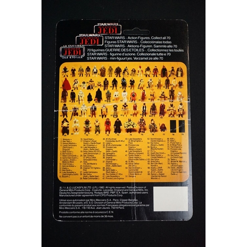 400 - Star Wars - Three original Return of the Jedi figures with backing cards and bubble, all opened, to ... 