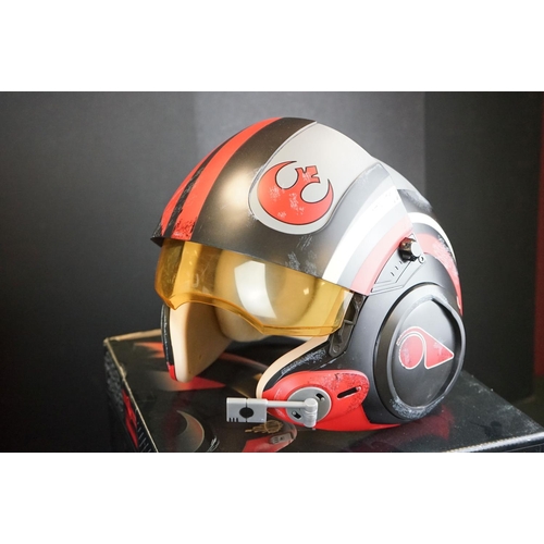 248 - Star Wars - Two boxed Hasbro The Black Series Battle Helmets to include Poe Dameron Electronic Helme... 