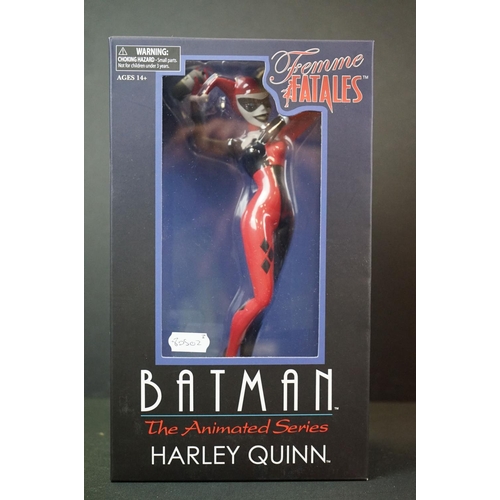 283 - Three boxed DC Harley Quinn figures to include NECA 1/4 Arkham City, Diamond Select Toys The Animate... 