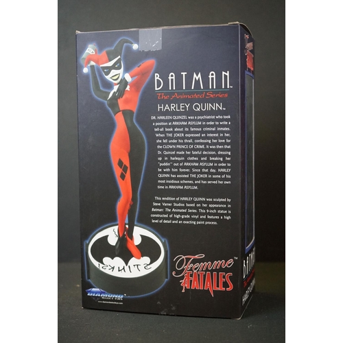 283 - Three boxed DC Harley Quinn figures to include NECA 1/4 Arkham City, Diamond Select Toys The Animate... 