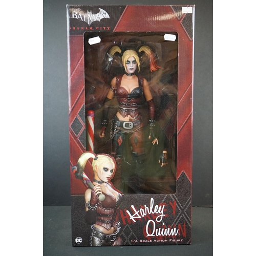 283 - Three boxed DC Harley Quinn figures to include NECA 1/4 Arkham City, Diamond Select Toys The Animate... 