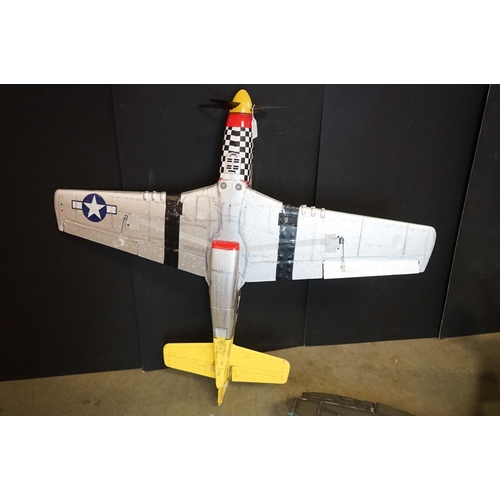 309 - Three RC WWII Fighter Planes to include Art Tech P-51D Mustang, unmarked P-47D Thunderbolt & unmarke... 