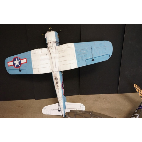 309 - Three RC WWII Fighter Planes to include Art Tech P-51D Mustang, unmarked P-47D Thunderbolt & unmarke... 