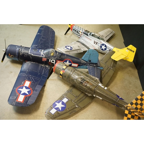 309 - Three RC WWII Fighter Planes to include Art Tech P-51D Mustang, unmarked P-47D Thunderbolt & unmarke... 