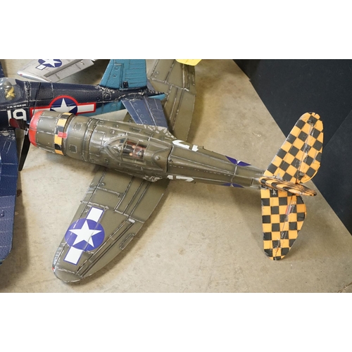 309 - Three RC WWII Fighter Planes to include Art Tech P-51D Mustang, unmarked P-47D Thunderbolt & unmarke... 