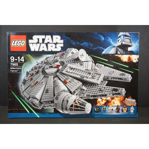 312 - Lego - Three boxed Lego Star Wars sets to include 7965 Millennium Falcon, 75019 AT-TE & 7931 Jedi T-... 