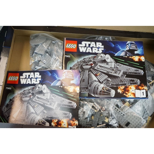 312 - Lego - Three boxed Lego Star Wars sets to include 7965 Millennium Falcon, 75019 AT-TE & 7931 Jedi T-... 