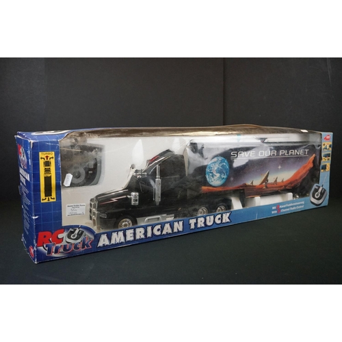 350 - 4 Boxed Radio control vehicles to include Humblebee Helicopter, Trucking Kids Scania Truck, Impact I... 