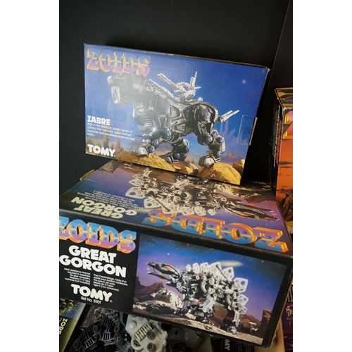 355 - Five part built Tomy Zoids models to include 2 x Giant ZRK, 1 x Great Gorgon, 1 x Mammoth The Destro... 