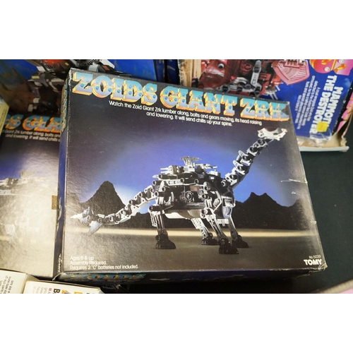 355 - Five part built Tomy Zoids models to include 2 x Giant ZRK, 1 x Great Gorgon, 1 x Mammoth The Destro... 