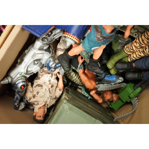 356 - Quantity of diecast & action figures to include Hasbro Action Man (14 x figures, clothing, boots & w... 