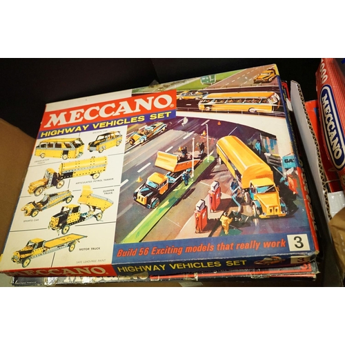 360 - Meccano - Large quantity of Meccano from the mid 20th C onwards to include 12 x boxed sets featuring... 