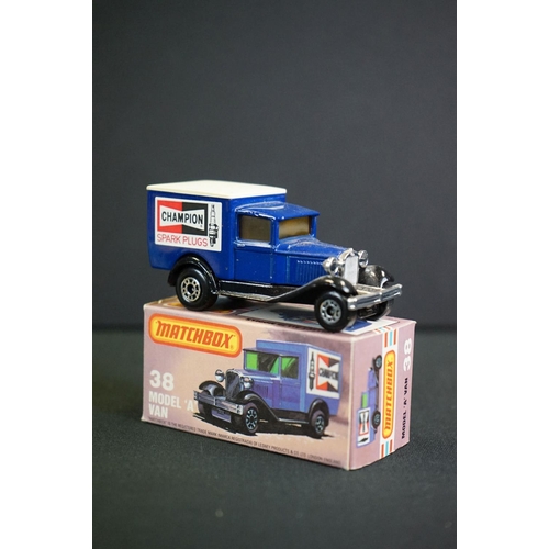 1237 - Eight boxed Matchbox diecast models to include King Size No 5 Foden Truck in yellow, 73 Model A Ford... 