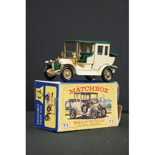 1237 - Eight boxed Matchbox diecast models to include King Size No 5 Foden Truck in yellow, 73 Model A Ford... 