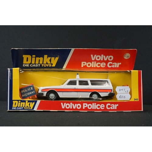 1238 - Eight Boxed Dinky diecast models, police and fire related, to include 195 Fire Chief's Car, 254 Poli... 