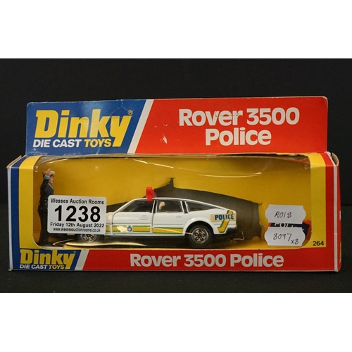 1238 - Eight Boxed Dinky diecast models, police and fire related, to include 195 Fire Chief's Car, 254 Poli... 