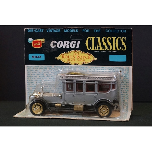 1239 - Boxed Corgi 481 Chevrolet Police Car (torn box end tab, diecast gd), together with a carded Corgi Cl... 