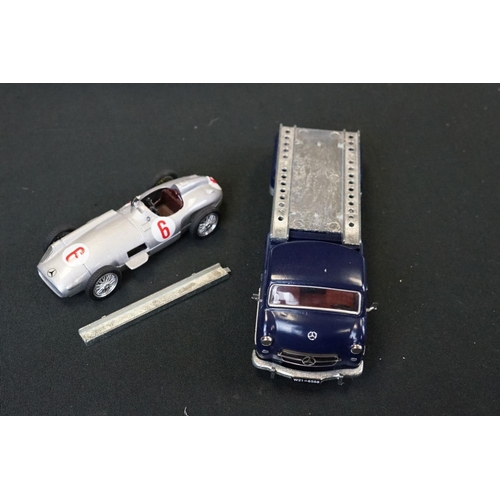 1243 - Four boxed diecast models to include Conrad 103401 LE Mercedes Benz 1955 Racing Car Transporter with... 