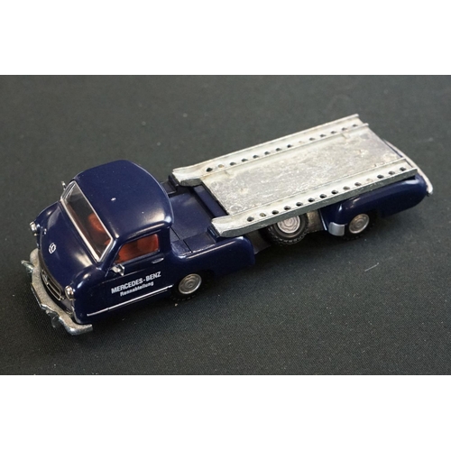 1243 - Four boxed diecast models to include Conrad 103401 LE Mercedes Benz 1955 Racing Car Transporter with... 