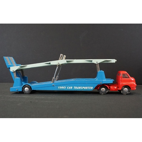 1244 - Boxed Corgi Major 1101 Carrimore Car Transporter diecast model, diecast gd with some paint chips, gd... 