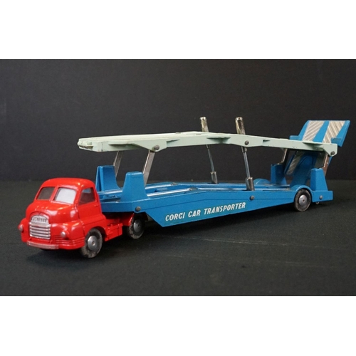 1244 - Boxed Corgi Major 1101 Carrimore Car Transporter diecast model, diecast gd with some paint chips, gd... 