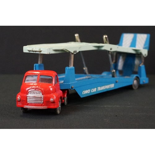 1244 - Boxed Corgi Major 1101 Carrimore Car Transporter diecast model, diecast gd with some paint chips, gd... 