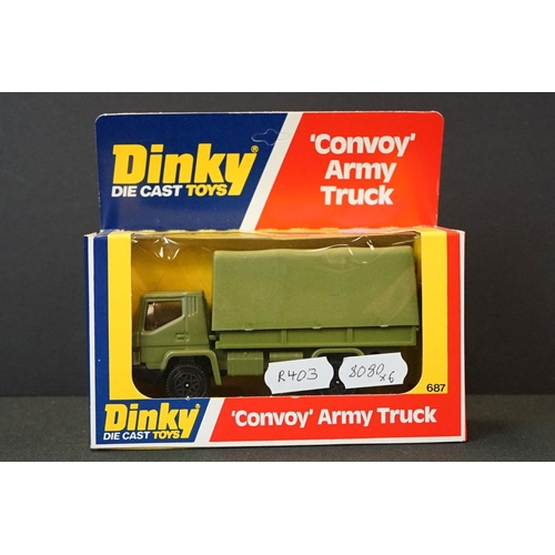 1245 - Six Boxed Dinky military diecast models to include 3 x Speedwheels (682 Stalwart Load Carrier, 681 D... 