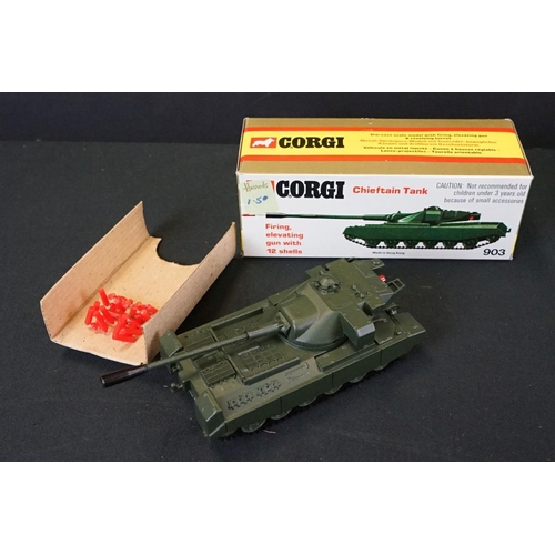 1246 - Four Boxed Corgi military diecast models to include a Corgi Gift Set 10 Tank Transporter and Centuri... 