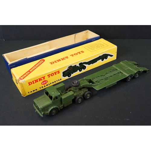 1247 - Four Boxed military diecast models to include 2 x Dinky Supertoys (660 Tank Transporter & 661 Recove... 