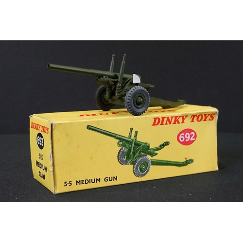 1248 - Four Boxed Dinky military diecast models to include a 697 25-Pounder Field Gun Set, 693 7.2 Howitzer... 