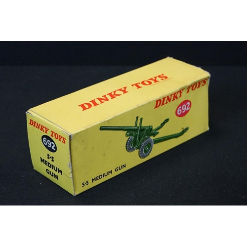 1248 - Four Boxed Dinky military diecast models to include a 697 25-Pounder Field Gun Set, 693 7.2 Howitzer... 