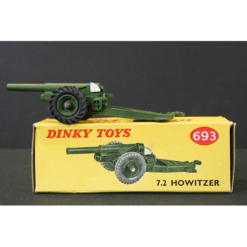 1248 - Four Boxed Dinky military diecast models to include a 697 25-Pounder Field Gun Set, 693 7.2 Howitzer... 