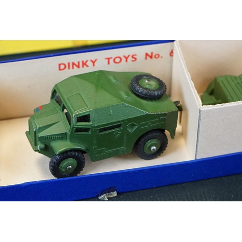 1248 - Four Boxed Dinky military diecast models to include a 697 25-Pounder Field Gun Set, 693 7.2 Howitzer... 