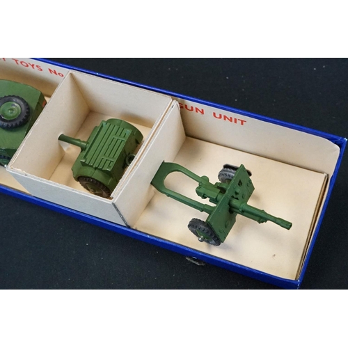 1248 - Four Boxed Dinky military diecast models to include a 697 25-Pounder Field Gun Set, 693 7.2 Howitzer... 