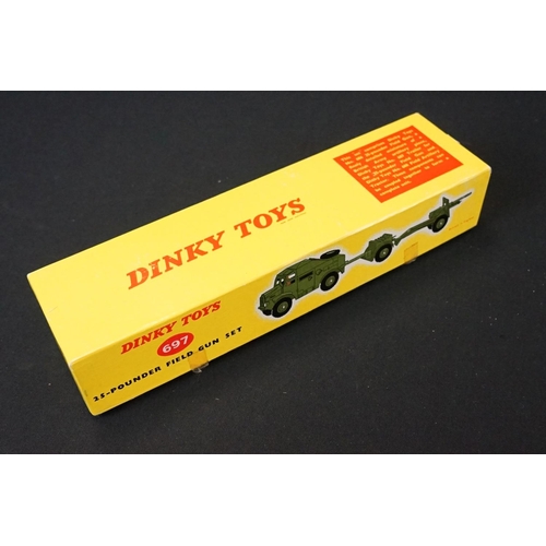 1248 - Four Boxed Dinky military diecast models to include a 697 25-Pounder Field Gun Set, 693 7.2 Howitzer... 