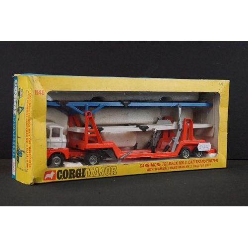 1250 - Two boxed Corgi Major diecast models to include 1146 Carrimore Tri-Deck MK.V Car Transporter and Gif... 