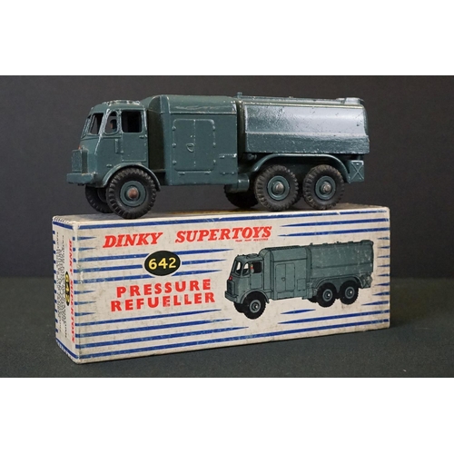 1253 - Three Boxed Dinky Supertoys military diecast models to include a 642 Pressure Refueller, 651 Centuri... 