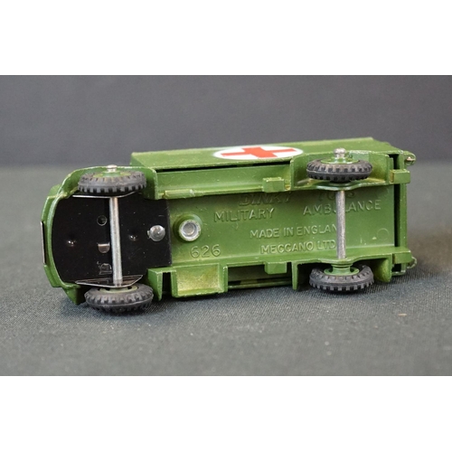 1254 - 10 Boxed Dinky military diecast models to include a 643 Army Water Tanker, 621 3-Ton Army Wagon, 651... 