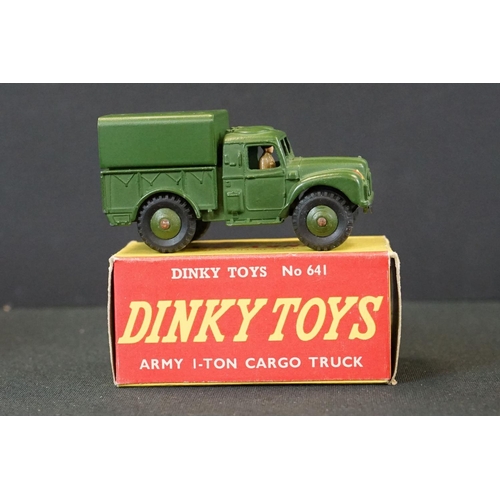 1254 - 10 Boxed Dinky military diecast models to include a 643 Army Water Tanker, 621 3-Ton Army Wagon, 651... 