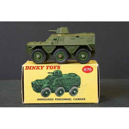 1254 - 10 Boxed Dinky military diecast models to include a 643 Army Water Tanker, 621 3-Ton Army Wagon, 651... 