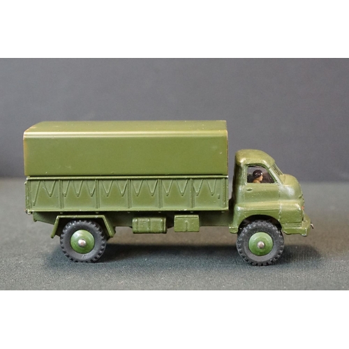 1254 - 10 Boxed Dinky military diecast models to include a 643 Army Water Tanker, 621 3-Ton Army Wagon, 651... 