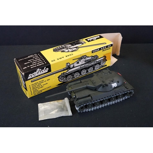 1255 - Six Boxed Solido military diecast models to include a 228 Jagdpanther, 231 Sherman M4 . A3, 202 Tank... 