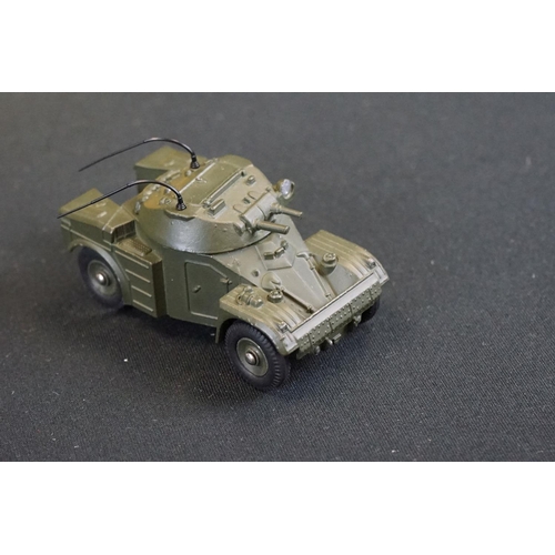 1256 - Six Boxed Dinky French military diecast models to include 813 Canon De 155 Automoteur, 814 AML Panha... 