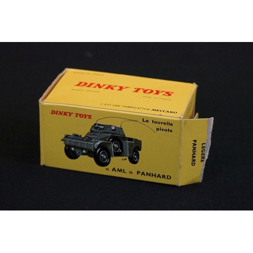 1256 - Six Boxed Dinky French military diecast models to include 813 Canon De 155 Automoteur, 814 AML Panha... 