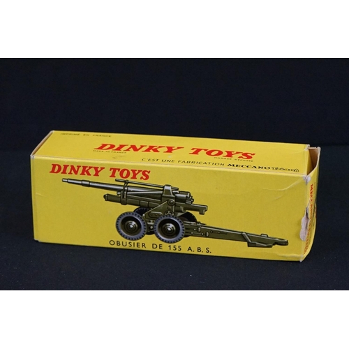 1256 - Six Boxed Dinky French military diecast models to include 813 Canon De 155 Automoteur, 814 AML Panha... 