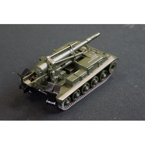 1256 - Six Boxed Dinky French military diecast models to include 813 Canon De 155 Automoteur, 814 AML Panha... 