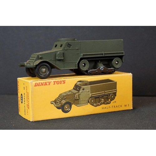 1257 - Seven Boxed Dinky military diecast models to include 2 x 677 Armoured Command Vehicles, 822 Half-Tra... 